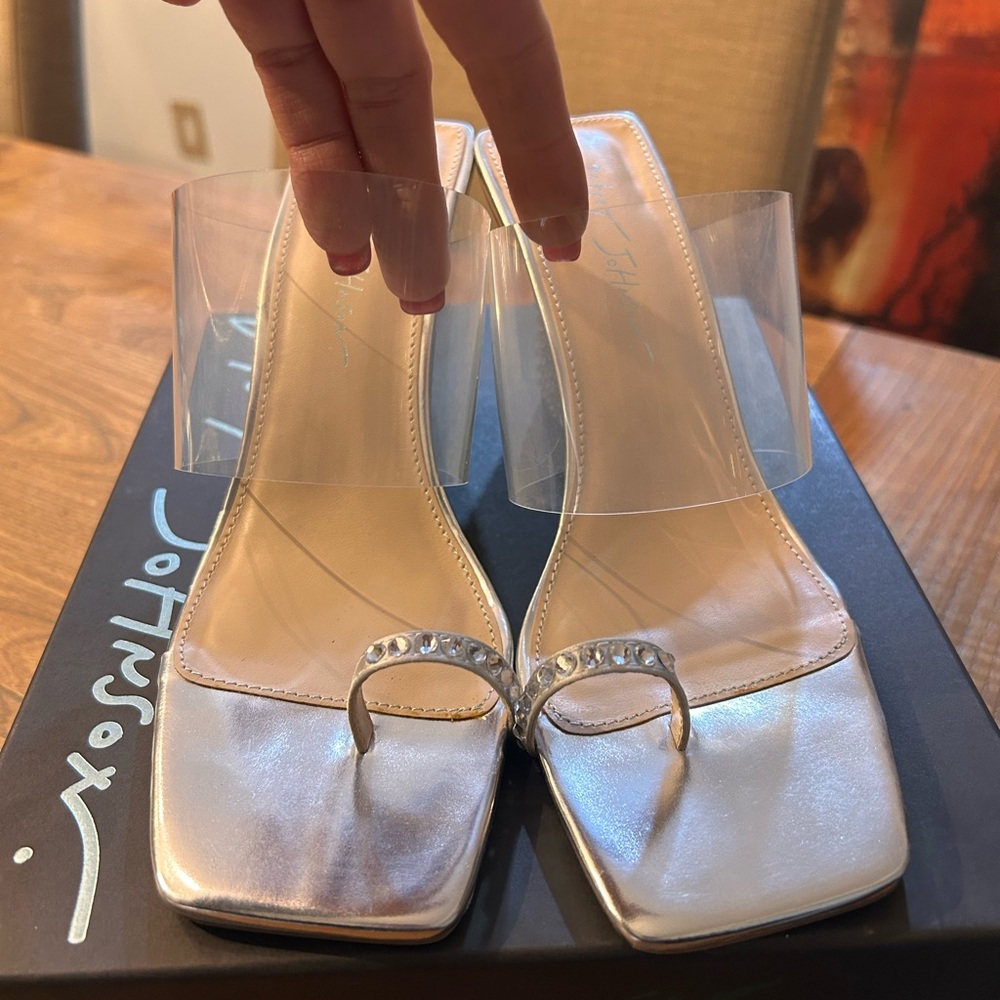 Betsy johnson rhinestone wedge new in box womens size 8.5